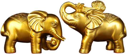 Statue Home and Office Decor for Success and Fortune 铜财富对象摆件 铜大象摆件 铜吸水象摆件 Q-523
